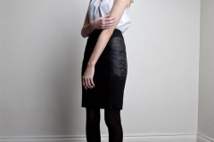 Amanda deLeon - Wool and Leather Skirt